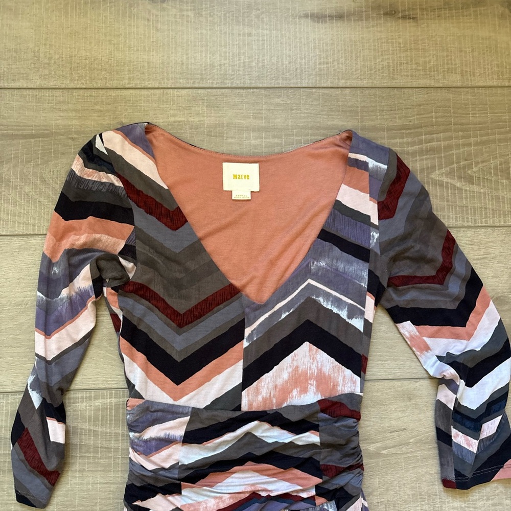 Maeve Multicolor Chevron Maxi Dress - Picture 2 of 11
